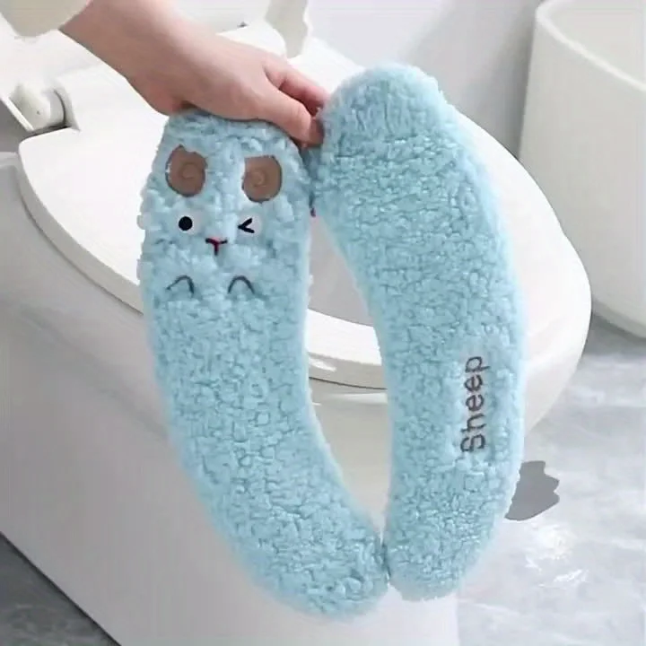 두꺼운 따뜻한 플러시 멸균 변기 커버 -1 쌍, 접착제 - Water Bath Laboratory 리뷰 및 가격